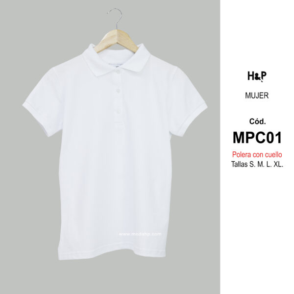 MPC01. Polera con cuello para mujer