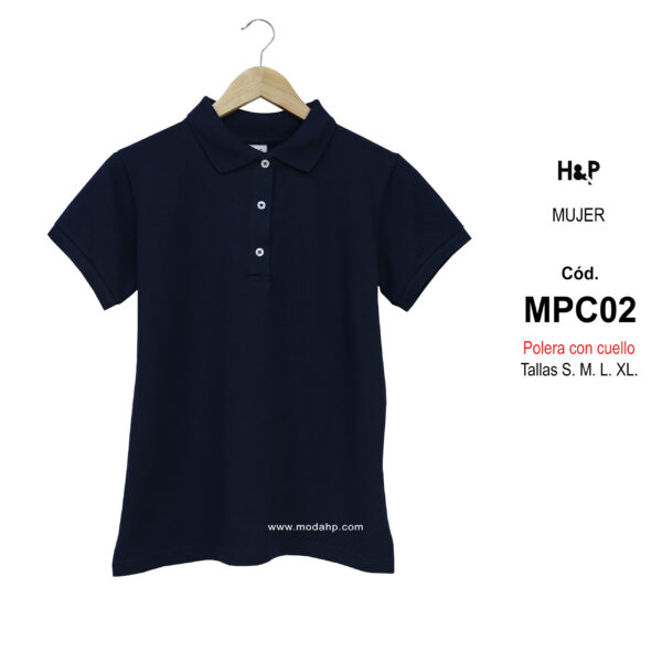 MPC02. Polera con cuello para mujer